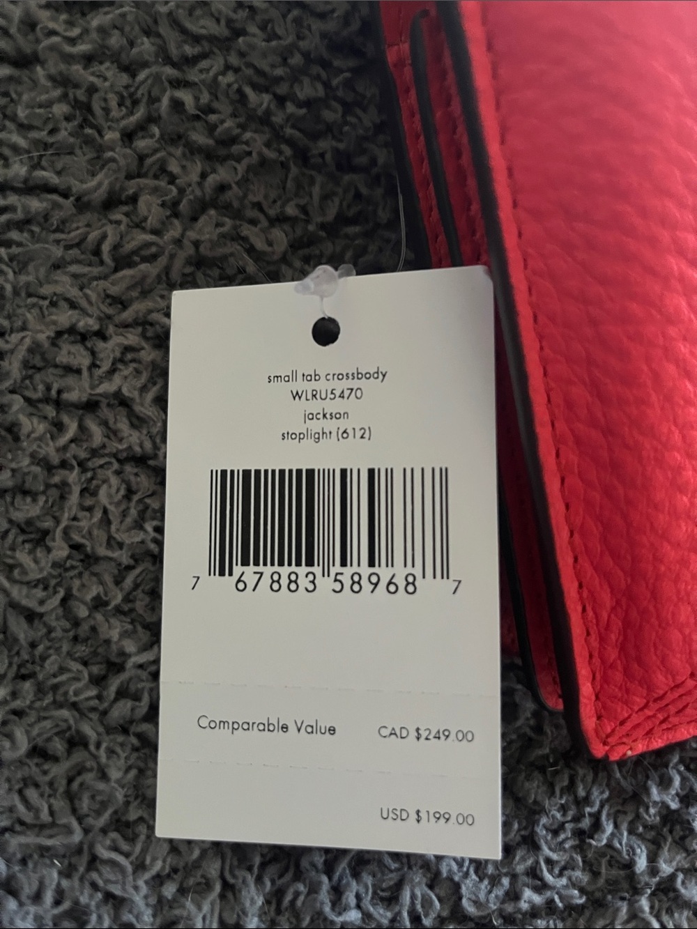 kate spade Red Pebbled Leather Crossbody Wallet - Picture 2 of 7